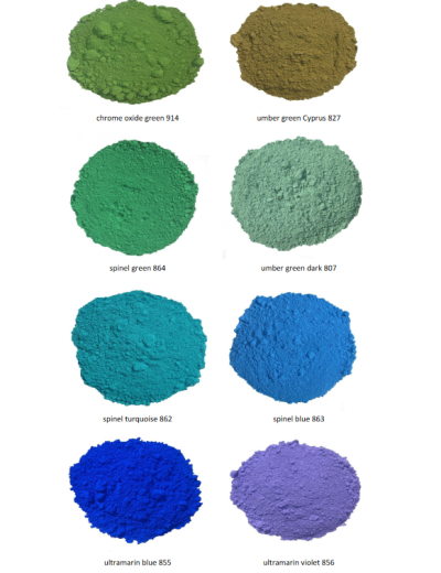 pigments green blue